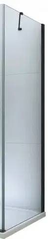 Sprchovacie kúty MEXEN - Bočná stěna pre-Roma, Lima 80x190 cm 6mm čierne, transparent 850-080-000-70-00