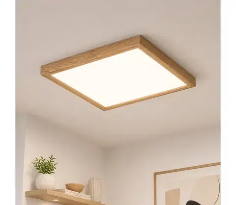 Svietidlá BRILAGI-LED Stmievateľné svietidlo WOODY FRAME LED/50W/230V dub 60x60 cm IP44 + DO 8590828607274