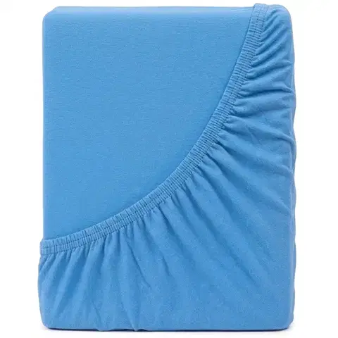 Plachty 4Home jersey prestieradlo Ideál nebesky modrá, 160 x 200 cm
