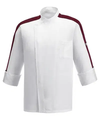 Pánske košele EGOCHEF Kuchársky rondon EGOchef Ribbon - Extra Dry - bordový S