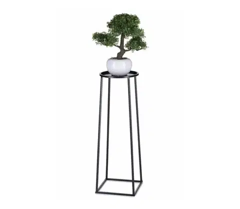 Stojany na kvetiny HowHomely Stojan na kvety LOFT 70x24 cm čierna 10-1645