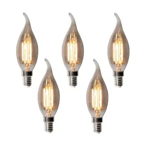 LED osvetlenie Sada 5 stmievateľných LED žiaroviek E14 BXS35 Smoke 4W 300 lm 2200K