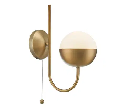 Svietidlá Där Lighting Där Lighting AND0742 - Nástenná lampa ANDRE 1xE14/11W/230V mosadz AND0742