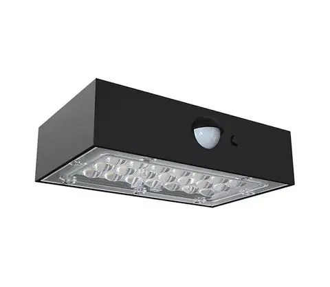 LED osvetlenie  LED Solárne nástenné svietidlo so senzorom LED/3W/3,7V 3000K/4000K IP65 čierna 10305