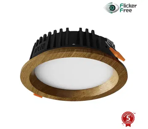 Svietidlá APLED - LED Podhľadové RONDO WOODLINE LED/6W/230V 3000K pr. 15 cm dub masív 21262