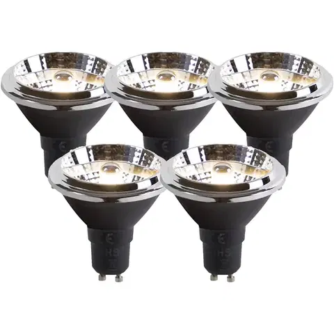 LED osvetlenie Sada 5 žiaroviek GU10 dim to warm LED AR70 6W 2000K-3000K