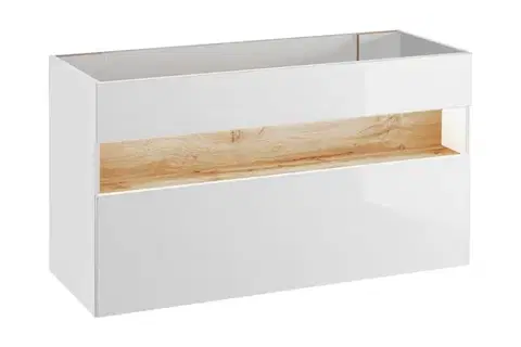 Kúpeľňový nábytok COMAD - Skrinka pod umývadlo 120cm 1 zásuvka BAHAMA WHITE 5907611648407