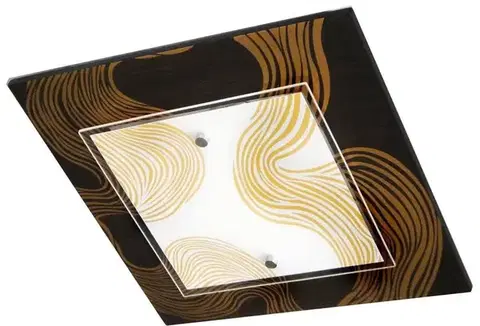 Stropná svetla Stropné svietidlo Morena Plafon 2X60W E27 40X40X8 čierne