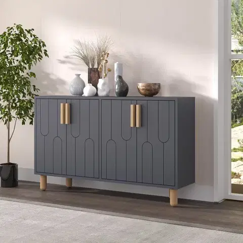 Komody Konzolový stolík Vincent - Anthracite