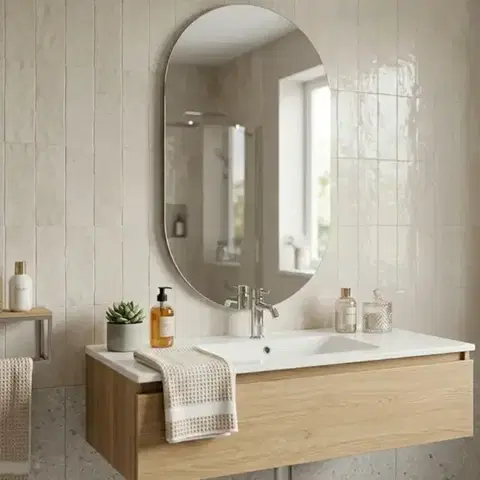 Zrkadlá z fazetou Zrkadlo 501 oválny 50x90