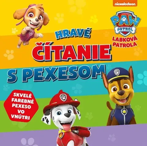 Nalepovačky, vystrihovačky, skladačky Labková patrola: Hravé čítanie s pexesom - Kolektív autorov,Kolektív autorov
