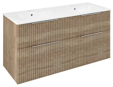 Kúpeľňový nábytok SAPHO - CIRASA STRIP umývadlová skrinka 118,4x64x46cm, dub alabama CR121-2322-21