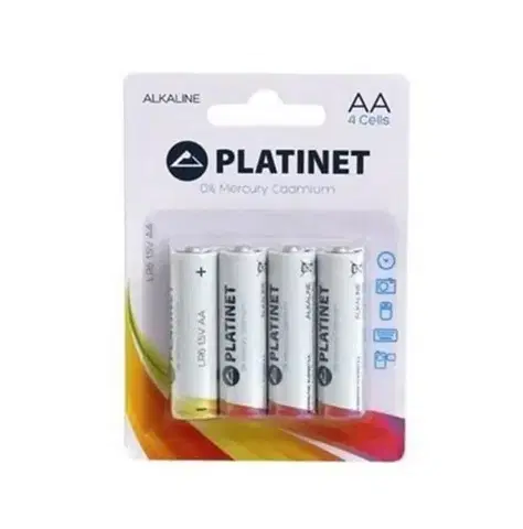 Batérie primárne PLATINET Jednorazová tužková batéria AA/LR06, monočlánok alkalický, 1,5V, blister 4ks PLATINET