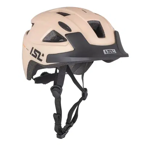 Helmy a prilby na in-line Detská cyklo prilba s LED svetlom ISL Lumiro Peach Beige - S (54-59)