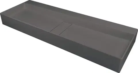 Sanitárna keramika DEANTE - Umývadlo Blur, antracitový granit, s doskou - s krycou doskou CQB_TU1S
