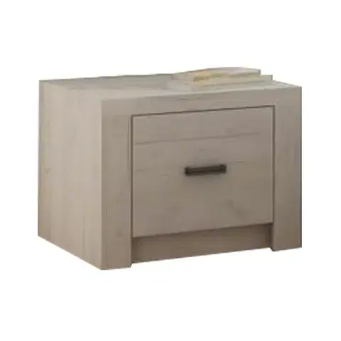 Nočné stolíky KONDELA Infinity 24 nočný stolík jaseň biely