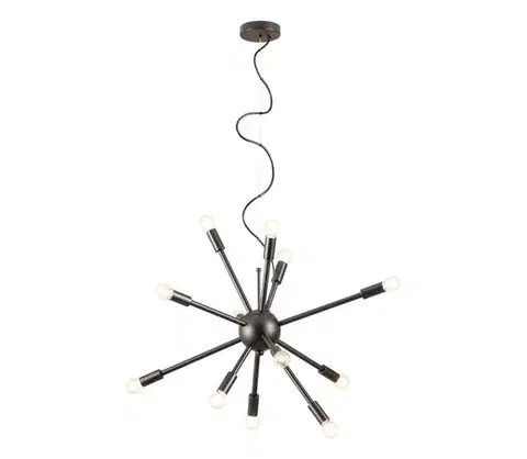 Svietidlá Redo 01-2934 - Závesný luster STELLAR na lanku 12xE14/25W/230V čierny 01-2934