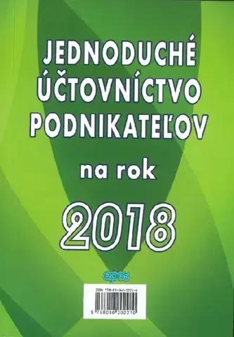 Dane, účtovníctvo Jednoduché účtovníctvo podnikateľov na rok 2018