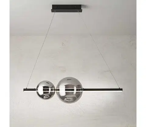 Svietidlá Ondaluce - LED Stmievateľný luster na lanku FUFI LED/40W/230V čierna/dýmovo čierna SO.FUFI/NERO