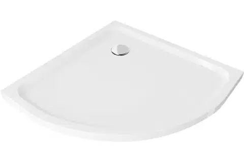 Vane MEXEN - Flat sprchová vanička štvrťkruhová slim 100 x 100, biela 41101010