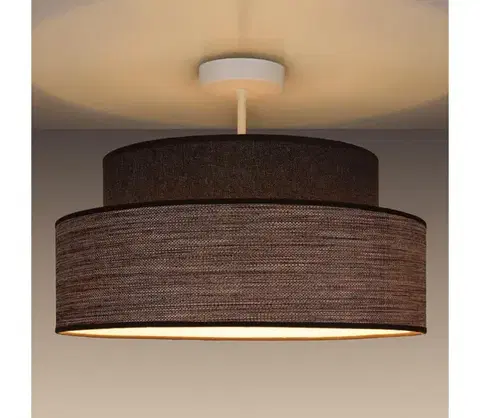 Svietidlá  Prisadený luster GRACE 1xE27/60W/230V pr. 40 cm hnedá/béžová 0670