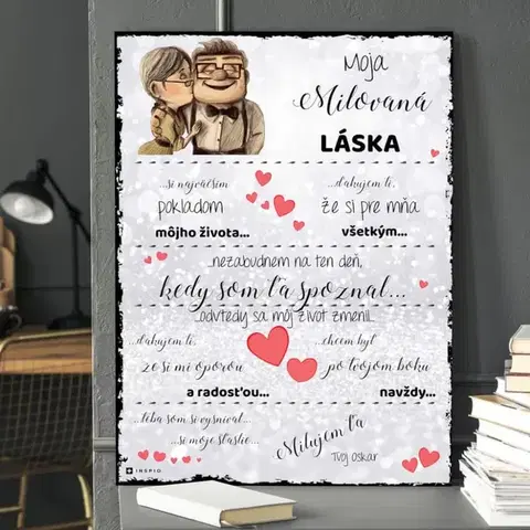 Tabuľky s venovaním (darčeky) Tabuľka - Darček pre priateľku, dar z lásky