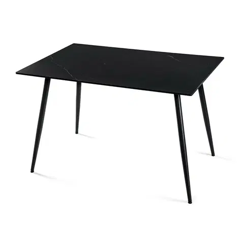 Konferenčné stolíky Jedálenský stôl CERAVIBE 120, čierny, 120 x 80 cm