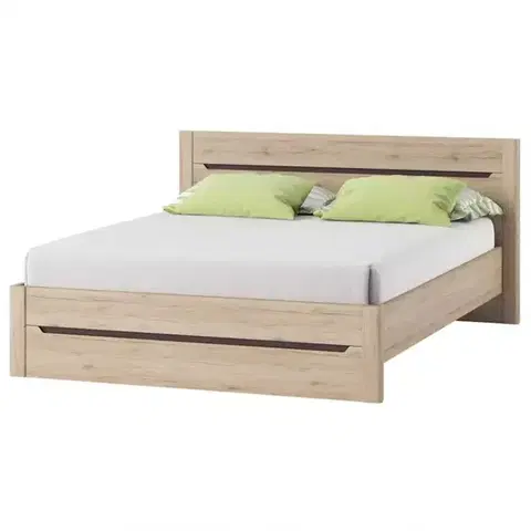 Dvojlôžkové postele Posteľ 53 DESJO 180x208 dub san remo