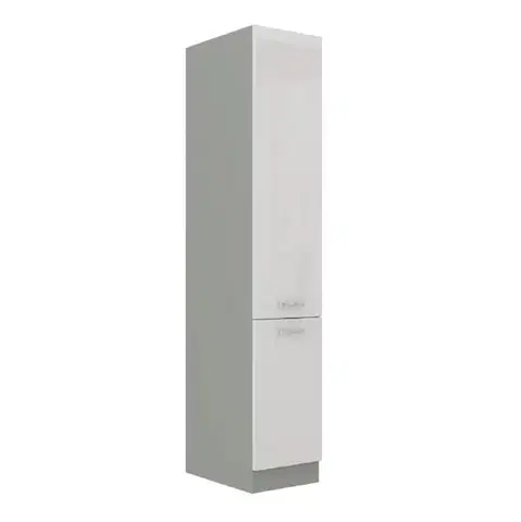 Kuchynské dolné skrinky KONDELA Prado 40 DK-210 2F potravinová skriňa biely vysoký lesk