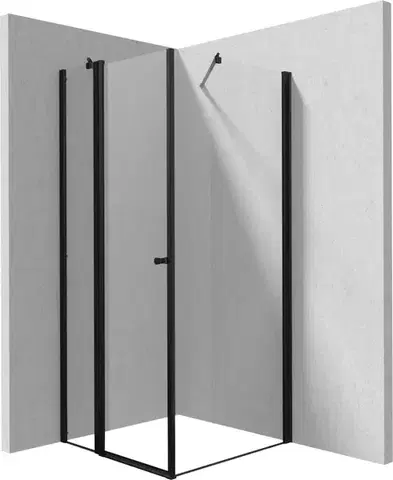 Sprchovacie kúty DEANTE - Sprchovací kút Kerria Plus čierna, štvorcová, 90x90 cm KKNNU09S09
