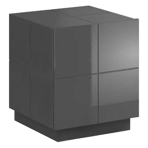 Nočné stolíky CAMA MEBLE Reja nočný stolík (2 ks) grafit lesk