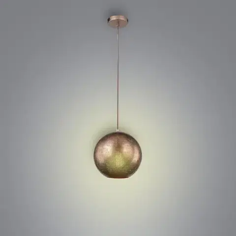 Moderné lampy do obývačky Závesné svietidlo guľa Ø25 cm 1x60W E27 medená