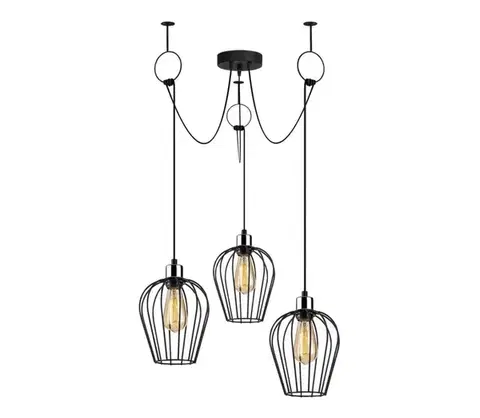 Svietidlá  Luster na lanku TEL 3xE27/40W/230V pavúk 892OPV1714
