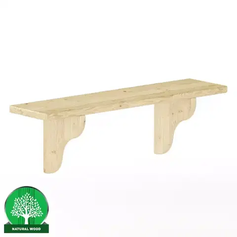 Kancelárske police Polička borovica PK121-80x25x20 surová