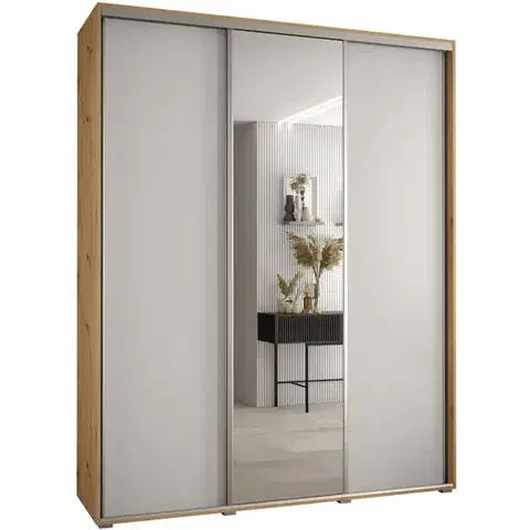 Šatníkové skrine Skriňa 45 Canaris 3 200 artisan/biela/silver