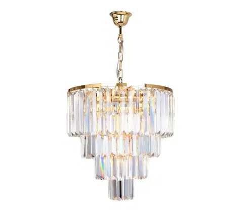 Svietidlá Zuma Line 17106/4+1-GLD - Krištáľový luster na reťazi AMEDEO 5xE14/40W/230V 17106/4+1-GLD