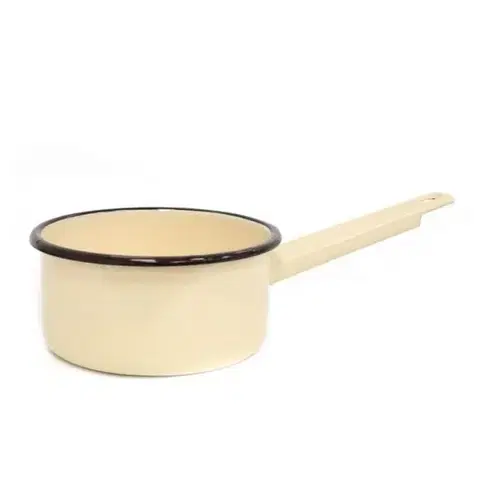 Hrnce Kinekus Kastról s rúčkou 14cm/1L smalt bez dekoru béžový 32588