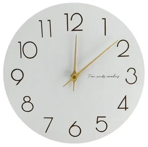 Hodiny MAKRO - Hodiny nástenné 30cm biele