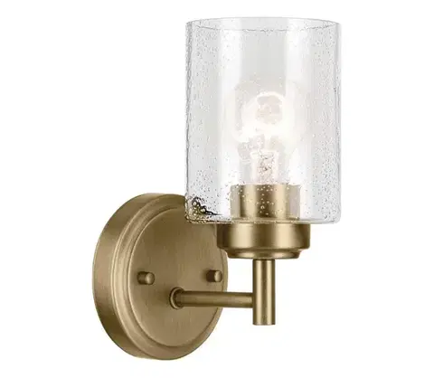 Svietidlá Elstead Kichler KL-WINSLOW-1W-NBR - Nástenná lampa WINSLOW 1xE27/60W/230V mosadz KL-WINSLOW-1W-NBR