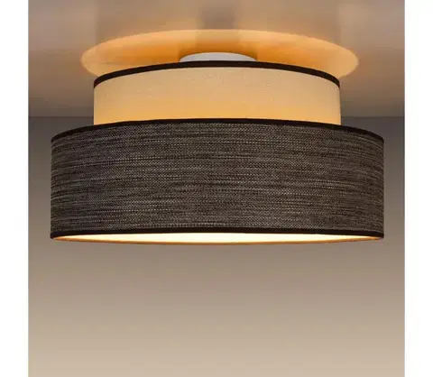 Svietidlá  Stropné svietidlo GRACE 1xE27/60W/230V pr. 40 cm krémová/hnedá 0582