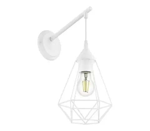 Svietidlá Eglo 79084 - Nástenné svietidlo BYRON 1xE27/60W/230V biele 79084