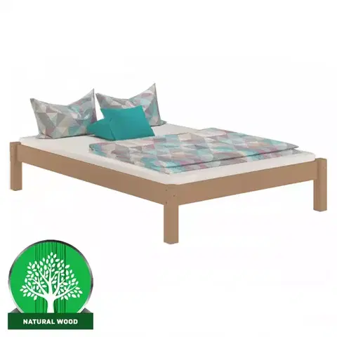 Drevené postele Posteľ Dora 160x200 borovica morená dub