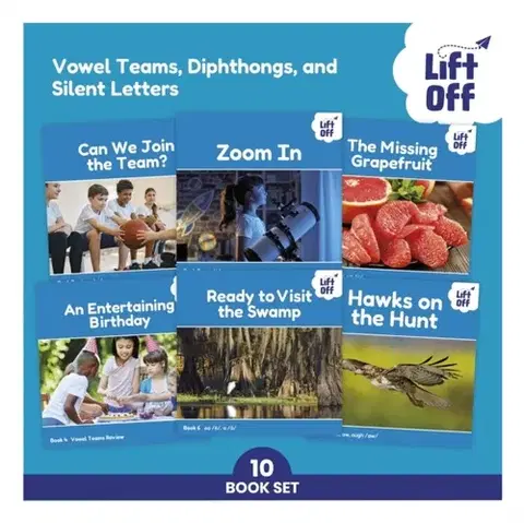 Príprava do školy, pracovné zošity Phonic Books Lift Off Readers Vowel Teams, Diphthongs, and Silent Letters - Books
