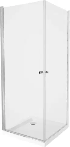 Vane MEXEN/S - PRETORIA duo sprchovací kút 90 x 80, transparent, chróm + vanička vrátane sifónu 852-090-080-01-02-4010