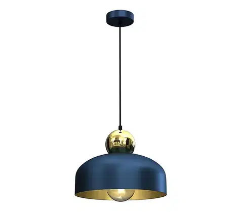 Svietidlá  Luster na lanku HARALD 1xE27/60W/230V modrá MLP7695
