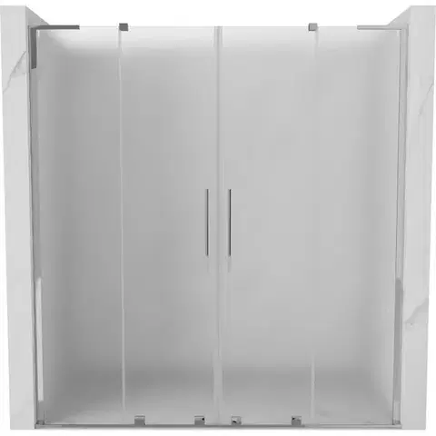 Sprchovacie kúty MEXEN/S - Velar L Duo posuvné sprchové dvere 200, dekor, chróm 871-200-003-32-01