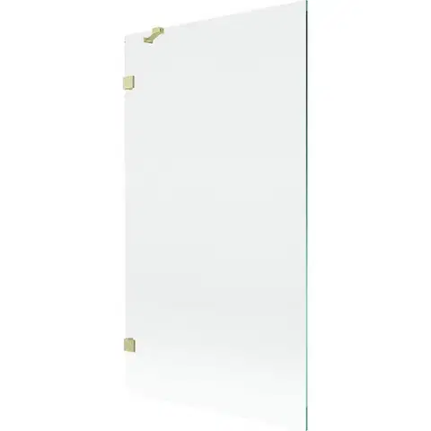 Sprchové dvere MEXEN/S - Lunar vaňová zástena FIX 100 x 150, transparent, zlatá kartáčovaná 897-100-000-55-00