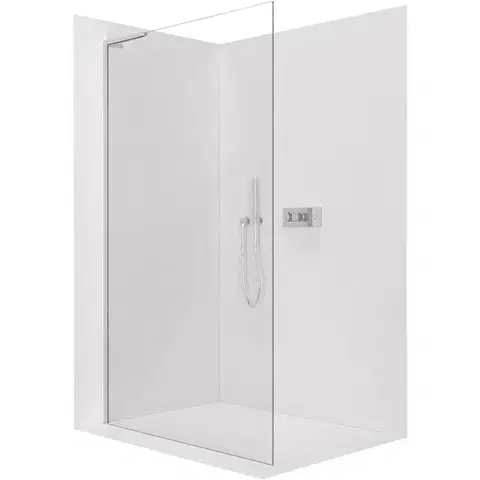 Sprchové dvere CERANO - Sprchová zástena Walk-in Onyx L-ľavá vzpera - 8 mm - chróm, transparentné sklo - 60x200 CER-8050BD884