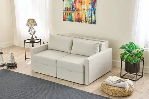 Pohovky a gauče Dvojmiestna rozkladacia pohovka Saros - Cream