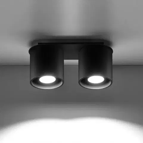 Vnútorné osvetlenie Stropná Lampa Orlando 2 BLACK A-054